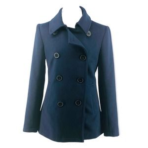 Theory Navy Wool Cashmere Peacoat Size 0